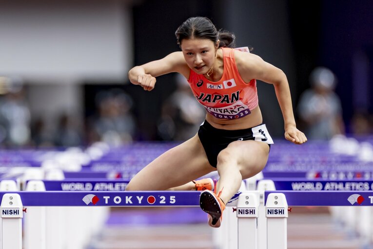 【東京世界陸上】100mハードル予選を走る田中佑美（富士通）　©Kiichi Matsumoto