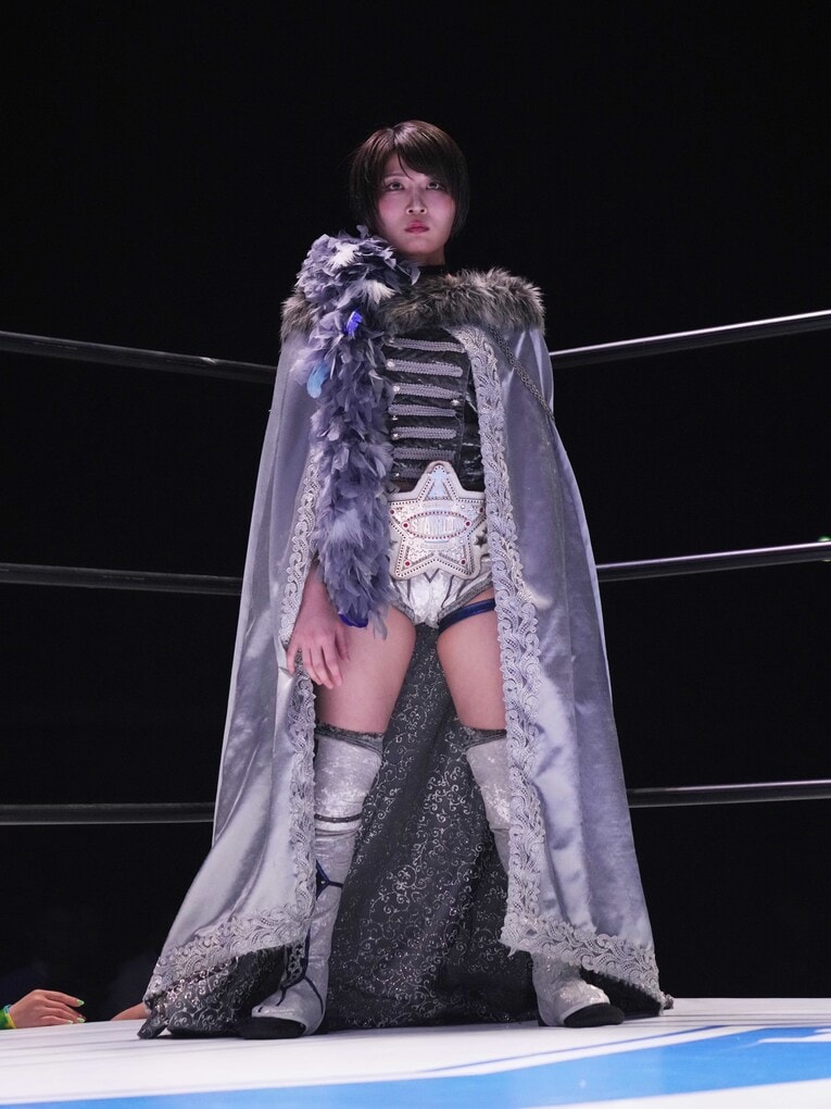 リングに立つ安納サオリ　©Essei Hara