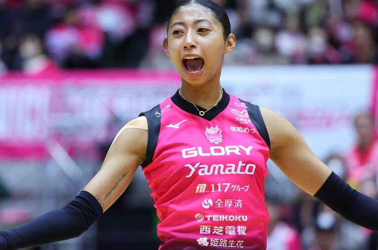 今季からオポジットでプレーする宮部藍梨（27歳）　©SV.LEAGUE