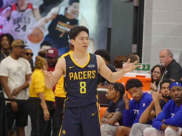 7月11日、フィラデルフィア・76ers戦（筆者撮影）