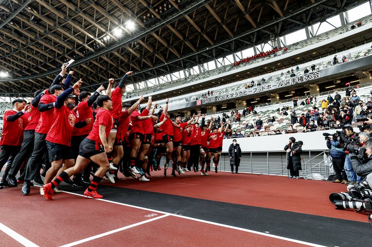 大学日本一に輝いた帝京大学　©︎Kiichi Matsumoto