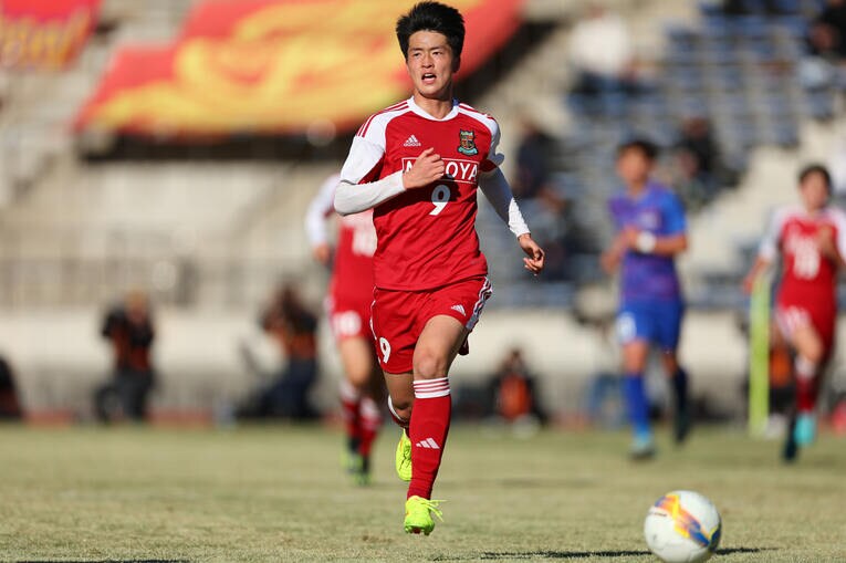 大会で1ゴールを記録したFW仲井蓮人は国立大進学を目指す（写真は準々決勝）©︎Naoki Morita/AFLO SPORT