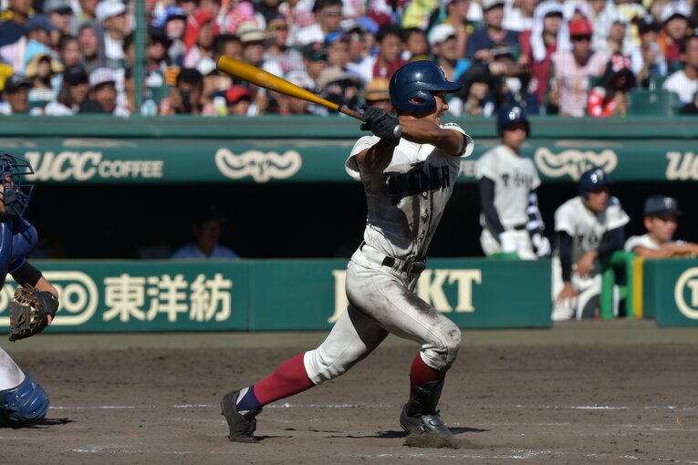 第100回大会決勝戦での大阪桐蔭・藤原　©︎Hideki Sugiyama