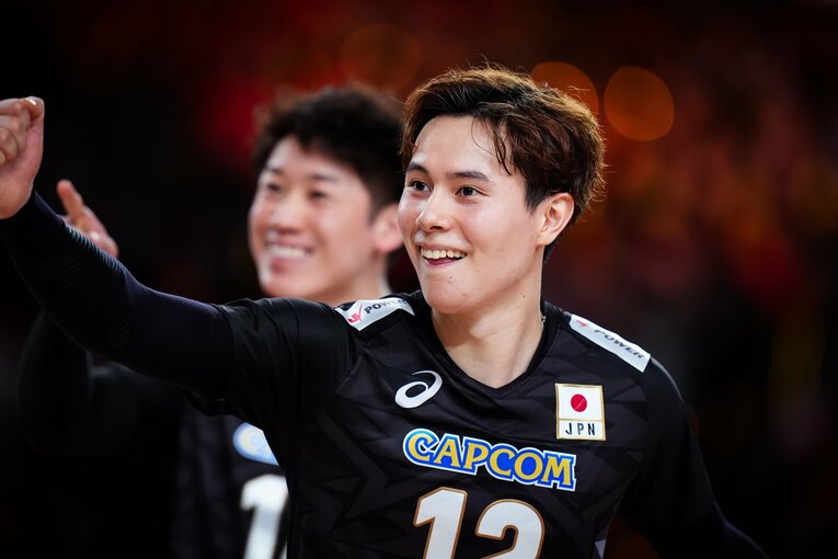京都府出身の高橋藍。佐野が営むクレープ屋を訪れたという　©︎Volleyball World