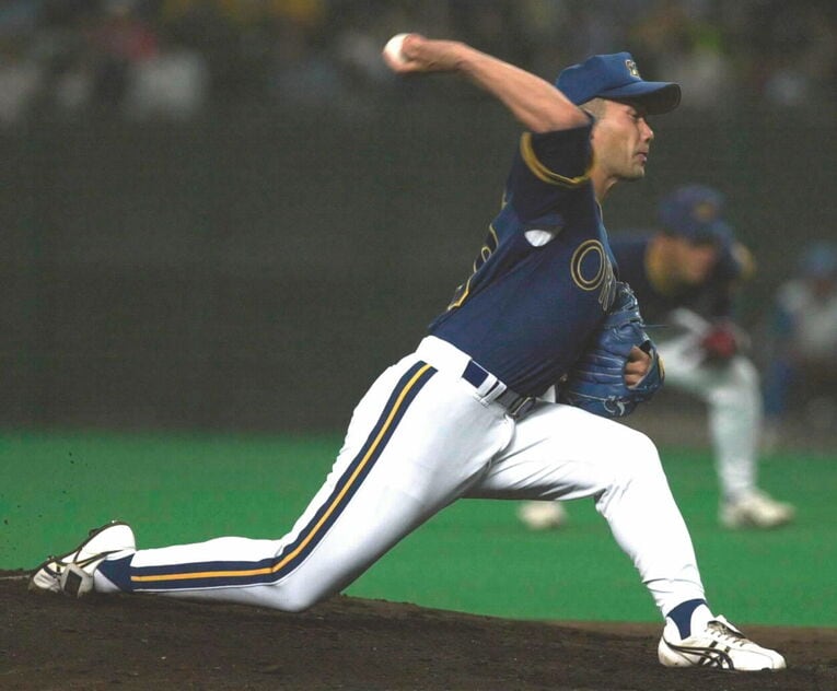 学法石川を卒業後の川越は青学大→日産自動車を経てドラフト2位でオリックスへ入団した　©️JIJI PRESS