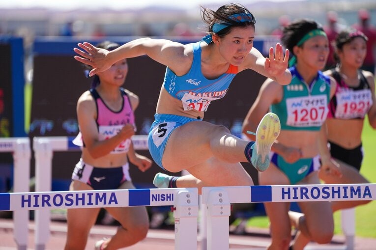 インターハイ決勝で高校新記録をマークした白鷗大足利の2年生・石原　©Satoshi Wada