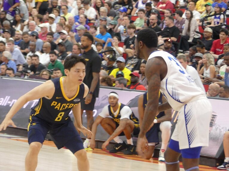 7月11日、フィラデルフィア・76ers戦（筆者撮影）