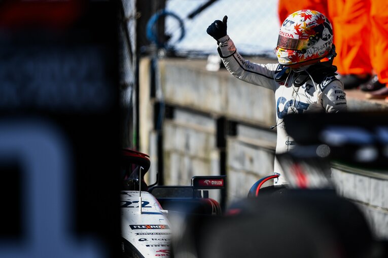 ブラジルGPのスプリントでは、自身過去最上位となる6位を獲得した角田　©Getty Images / Red Bull Content Pool