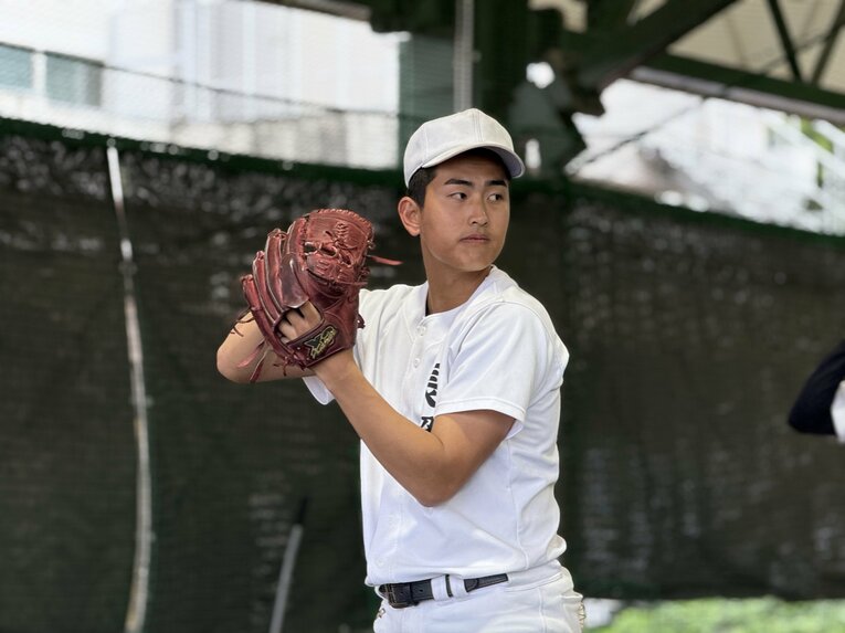 身長188センチ、体重92キロ。最後の夏に臨む長瀬大来 ©Yuji Yanagawa