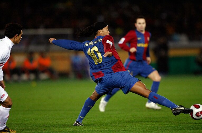 バルサ時代のロナウジーニョ ／ photograph by Naoya Sanuki