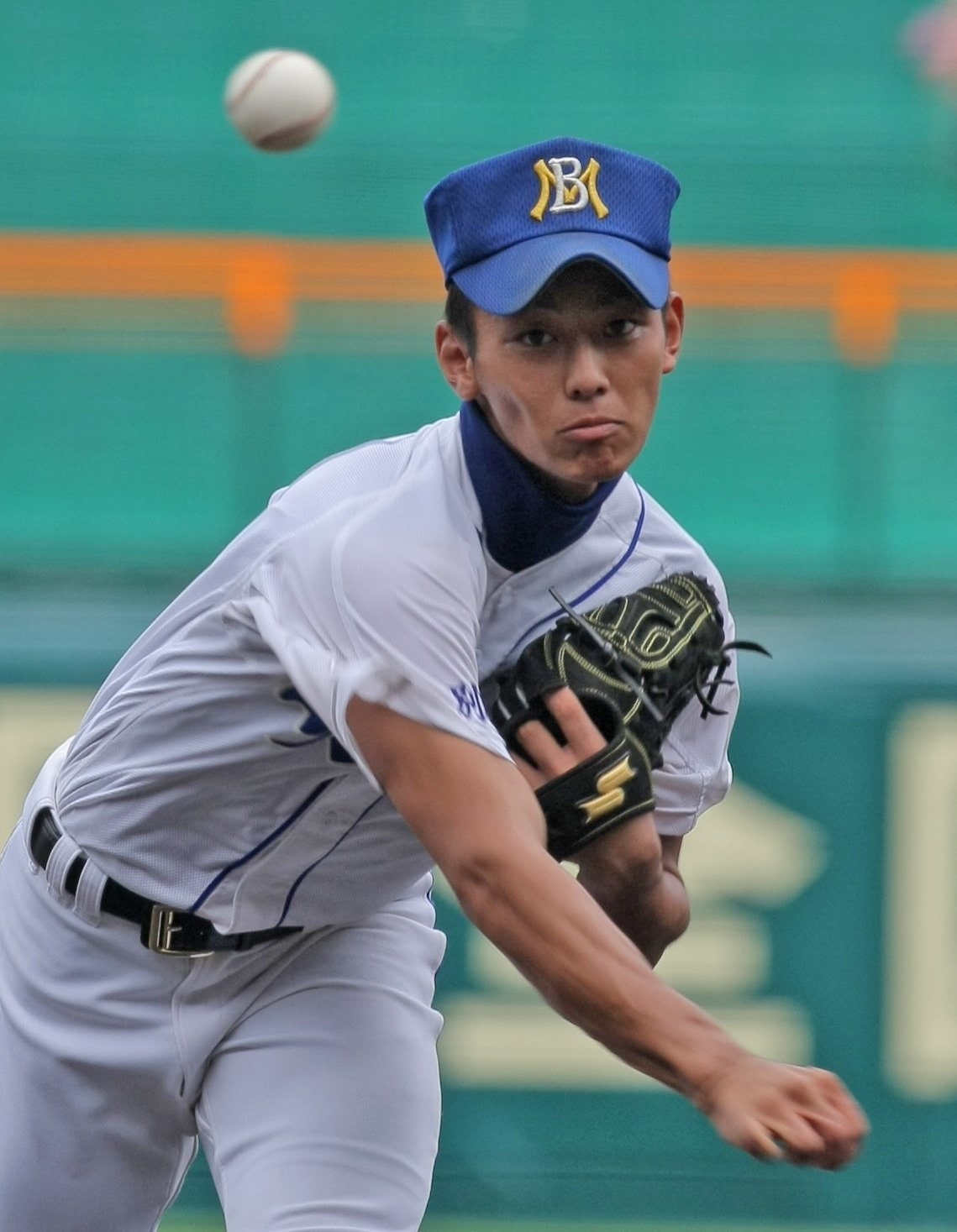 2009年夏の甲子園、明豊の今宮健太はベスト8に進出。本職はショートも、マウンドに上がった準々決勝で最速154キロのストレートを投げ、球場を沸かせた ©JIJI PRESS