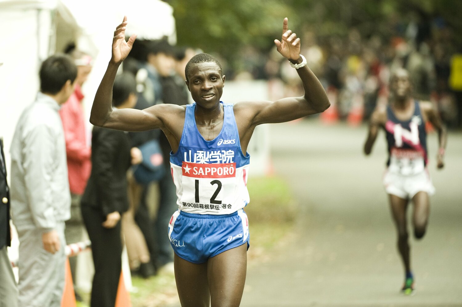 エノック・オムワンバ（写真は2013年、箱根駅伝の予選会）　©Miki Fukano 