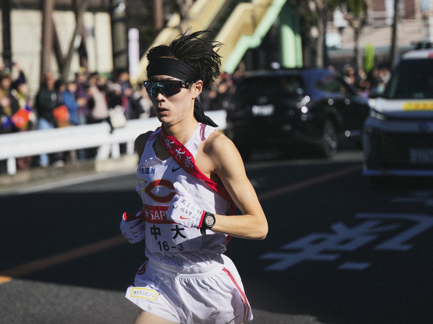 3区で区間賞を獲った中大・本間颯（2年）　©Yuki Suenaga