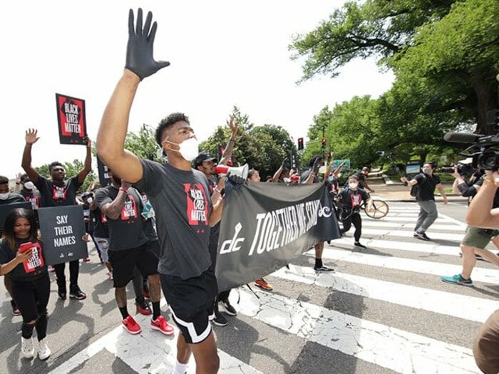 八村塁、NBAドラフト指名から1年。中断、BLM…濃密すぎる激動の時間。<Number Web> photograph by Getty Images