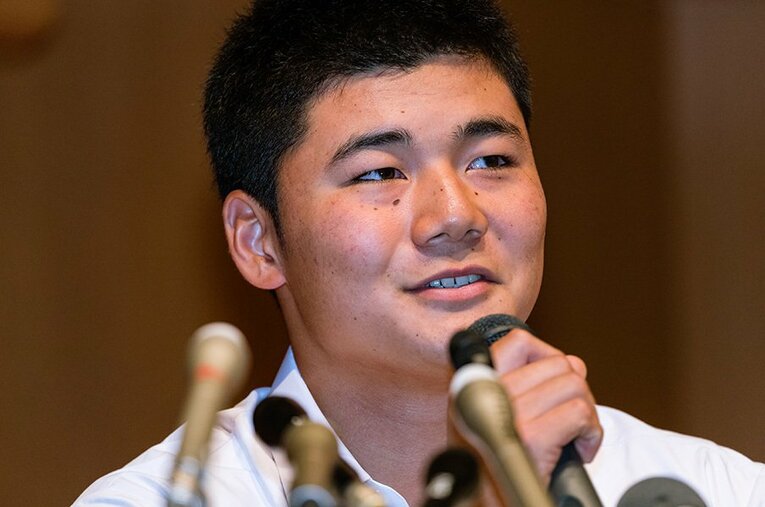 高校時代の清宮幸太郎　©Hideki Sugiyama