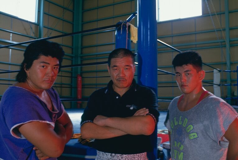 左から船木誠勝、藤原喜明、鈴木みのる　©Tadashi Shirasawa