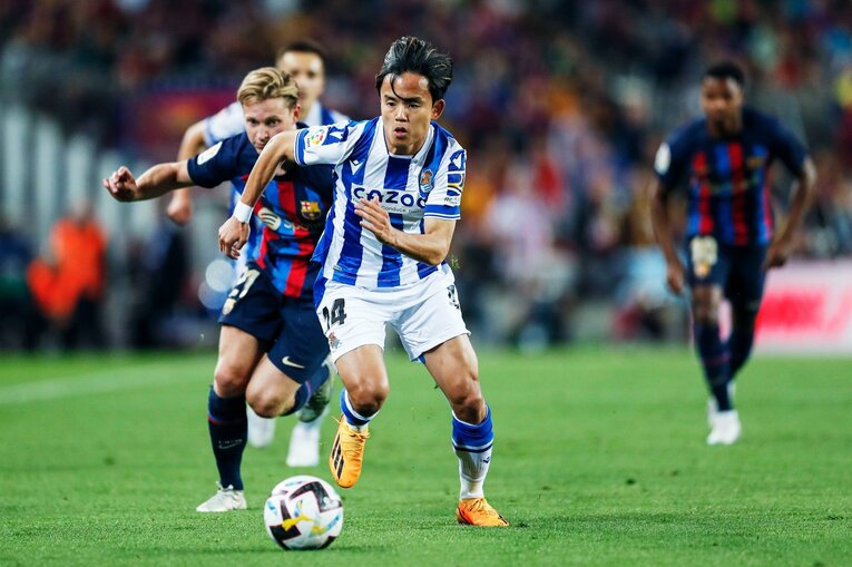 今季9点目！ 久保建英が凄まじい「バルサ撃破ドリブル、ブスケッツ退団・優勝セレモニーが同時に」カメラマンが見た“美しいカンプノウの夜”(27)