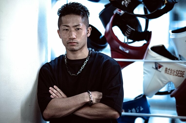 那須川天心とのWBC世界バンタム級王座決定戦を前にその心境を語った井上拓真 ／ photograph by Takuya Sugiyama