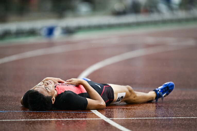 中島に敗れ日本選手権では2位だった佐藤風雅。マイルリレーでも活躍が期待 佐藤風、中島とハイレベルなメンバーが揃うマイルリレーにも期待　©Asami Enomoto