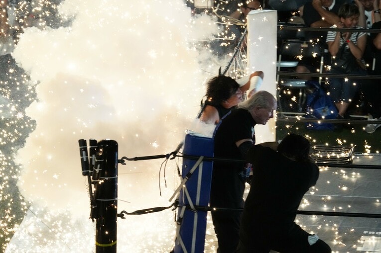 大仁田厚1回目の被爆の衝撃がドリー・ファンク・ジュニアを襲った　©Essei Hara