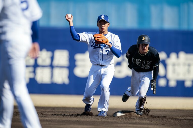 2019年3月、1年目の根尾　©Kiichi Matsumoto