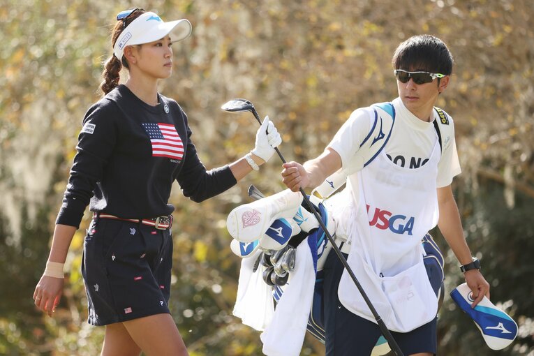 試合後、アプローチショットを課題にあげた原英莉花　©Getty Images