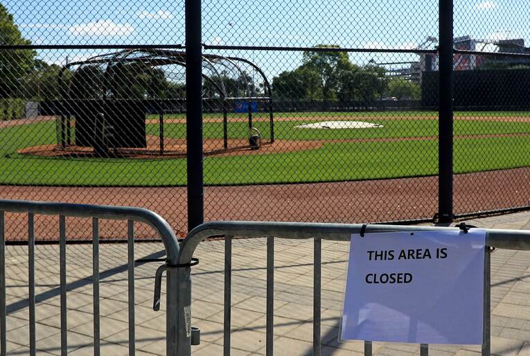 コロナ禍で閉じられたフロリダ州タンパの野球場 ©Getty Images