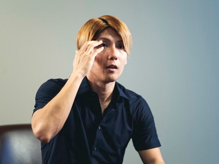 2020年7月、NumberWebのインタビューに応じる松本光平　©Yuki Suenaga